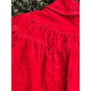 Kute Kiddie Red Velvet Vintage 1950's Toddler Coat